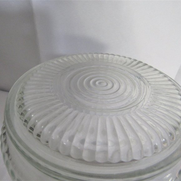 ANCHOR HOCKING COVERED CANISTER FRIGIE CONTAINER GLASS 1960'S - Picture 4 of 6